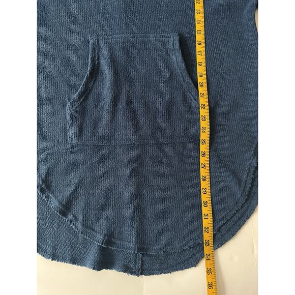 Free People FP Beach Chenille Everywhere Hoodie Women S/P Blue Beach Cozy - Picture 8 of 12